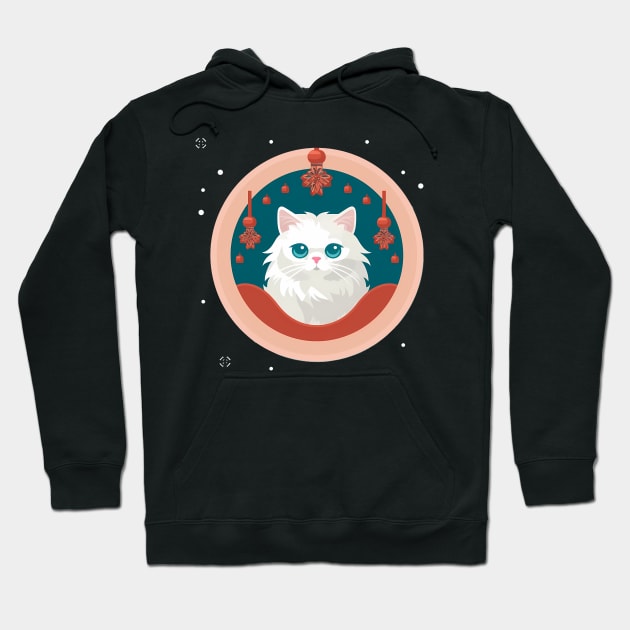 Persian Cat Xmas  Ornament, Love Cats Hoodie by dukito